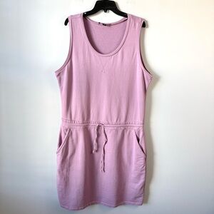 Boston Proper Casual Cinched Waist Tank Dress Mauve XL‎